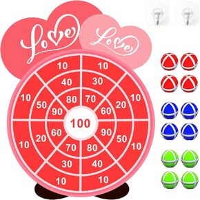 HEYPRIIL Valentines Day Party Games, Valentines Day Gift for Kids Love Dart Board Game Decorations Centerpieces Party Supplies Exchange Party Favors for Home Class Classroom School