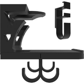 Wall Mount Shelf for AirSense 11 – Includes Mask Hook & Hose Hanger – Space-Saving, Durable Design – Easy Installation (Shining Black, 5 Hooks)