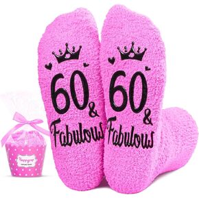 HAPPYPOP 60th Years Old Birthday Gifts for Women - Socks for 60 Year Olds, Best Gifts for 60 Year Old Middle Aged Woman, Gift Ideas for 60 Year Olds