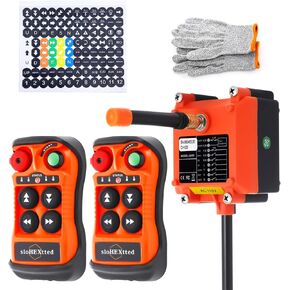 4 Button Wireless Crane Remote Control 12V 24V Radio Dule Transmitters and Receiver for Electric Chain Hoist Lift Winch Overhead Crane Remote Controller