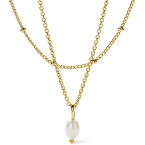 Ana Luisa Gold Layered Chain Necklace Set With Coin Charm - Michelle - 14K Gold Plated Layered Necklace Set - Hypoallergenic, Water-Resistant, Tarnish-Free Necklace - Lobster Clasp - Women Gift Ideas