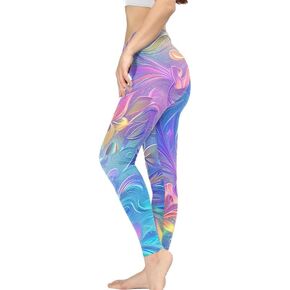 Irisjudy Tie Dye Sea Turtle Women Skinny Pant, Sunflower Como Yoga Running Fitness Leggings, Sloth Animal Stripe Casual Tight