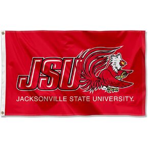 أعلام الكلية و Banners Co. Jacksonville State Gamecocks JSU جامعة الكلية الكبيرة