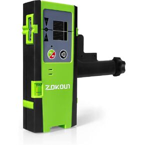 DC12G laser receiver ONLY use with Zokoun Line Laser Level(AK1CG/AK2CG/AK360G, IE12/IE16/IE16R, 93T/GF120),50m/164ft (Turn on) Outdoor Pulse Mode
