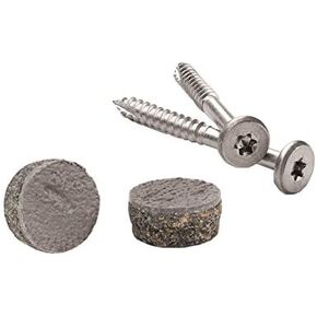 Pro Plug System for Fascia Plug & Screw Kit - Trex Rocky Harbor Fascia Plugs & Stainless Steel Screws- 9 x 1-7/8" T-20 Star Dr- 100 Pieces
