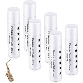 6 Pcs Cork Grease for Clarinet Brass Slide Grease Stick Odorless Smooth for Saxophone Clarinet Flute Woodwind Musical Instruments Accessory Supplies