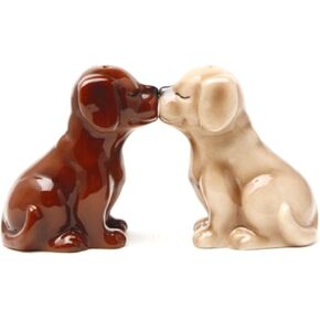 Pacific Giftware Labrador Puppies Magnetic Salt and Pepper Shakers Set, Blond/Chocolate