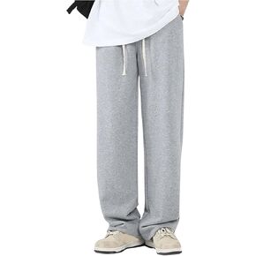 SweatyRocks Men's Straight Leg Sweatpants Drawstring High Waisted Jogger Pants with Pocket