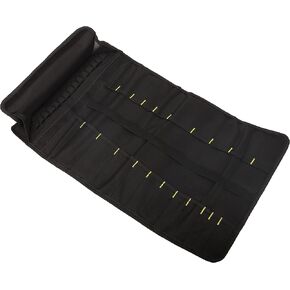 22 pocket Tool Bag Canvas Wrench Roll Up Pouch/Screwdriver Pliers Roller Compartments Organizers/Small Socket Bags/Tool Roll Organizer For Mechanic,Electrician & Hobbyist