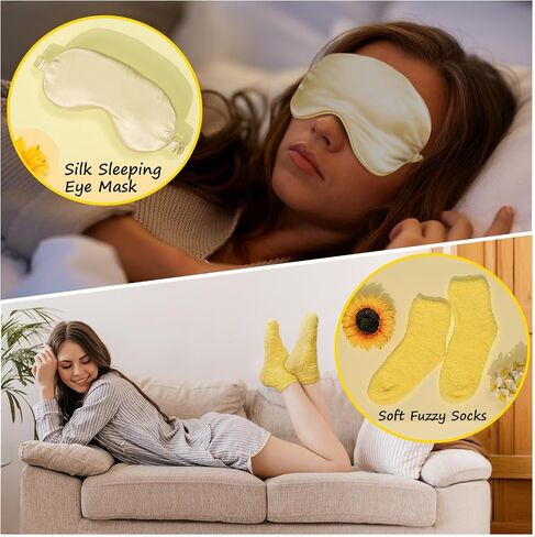 Get Well Gifts for Women, Sunshine Box Care Package for Women After Surgery, Care Gifts for Women, Sunflower Gifts, Get Well Soon Gift Basket with Blanket, Birthday Gift Box (Yellow) in Saudi Arabia