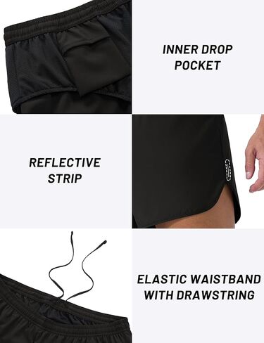 MAGCOMSEN Men's Running Shorts 3 Inch Quick Dry Lightweight for Athletic Workout Gym Training with Liner in Kuwait