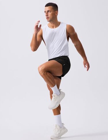 MAGCOMSEN Men's Running Shorts 3 Inch Quick Dry Lightweight for Athletic Workout Gym Training with Liner in Kuwait