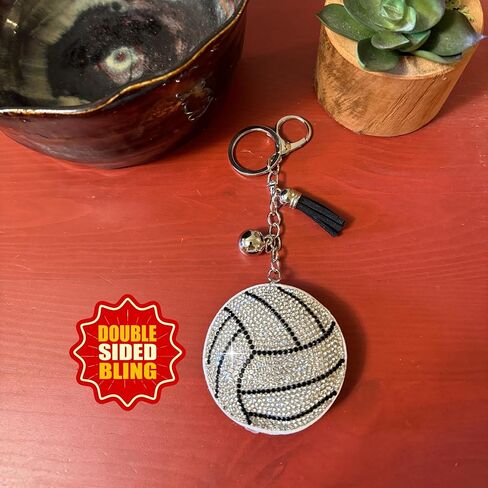 Popfizzy Bling Keychains for Women and Girls, Sparkly Purse Charm, Rhinestone Bag Charm, Cool Gifts for Women, Double Sided in Kuwait