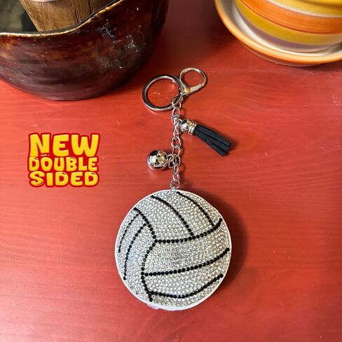 Popfizzy Bling Keychains for Women and Girls, Sparkly Purse Charm, Rhinestone Bag Charm, Cool Gifts for Women, Double Sided in Kuwait