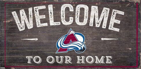 Fan Creations NHL Colorado Avalanche للجنسين Colorado Avalanche Welcome Distressed، لون الفريق، 6 × 12 in Kuwait