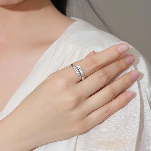 Lotus Just Breathe Rings for Women: S925 Sterling Silver Inspirational Ring Adjustable Personality Hope Encourage Gift Jewelry for Mother Daughter Friends in Kuwait