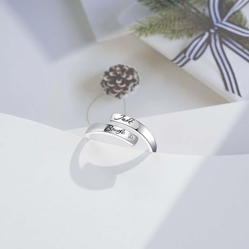 Lotus Just Breathe Rings for Women: S925 Sterling Silver Inspirational Ring Adjustable Personality Hope Encourage Gift Jewelry for Mother Daughter Friends in Kuwait