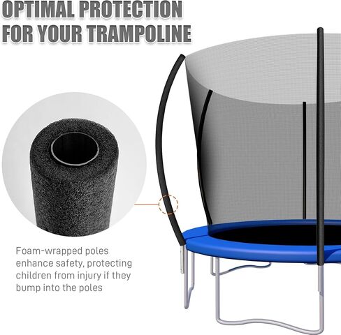 قطعة واحدة من عمود الترامبولين المنحني، عمود استبدال عمود الترامبولين العالمي ليناسب إطار الترامبولين ذو العمود المنحني 8-16 قدم، يتضمن غطاء إسفنجي وأجهزة لخيارين للتركيب in Kuwait