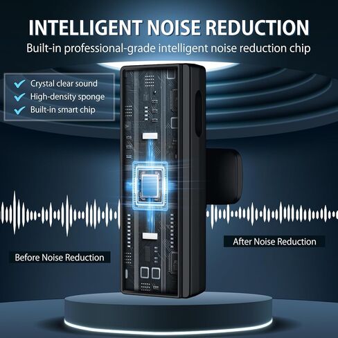 2PACK اللاسلكي لافالييه الميكروفون ، النوع C ميني مقطع على ميكروفون لافيل لاف لتسجيل الفيديو مقابلة بودكاست VLOG YOUTUBE TIKTOK ، USB C TINY Microfono لنظام Android Samsung S24 Fe Ultra iPhone 16 15 PC in Kuwait