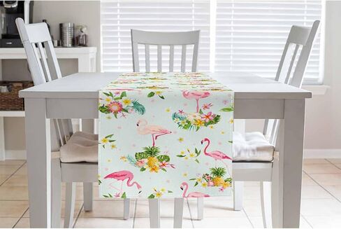 Hosnye Table Runner Abstract Pattern Colorful Chaotic Waves ، Cotton Linen Table Runner Decoration for Kitchen Family Dinn in Kuwait