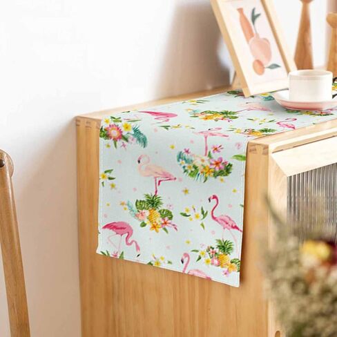 Hosnye Table Runner Abstract Pattern Colorful Chaotic Waves ، Cotton Linen Table Runner Decoration for Kitchen Family Dinn in Kuwait