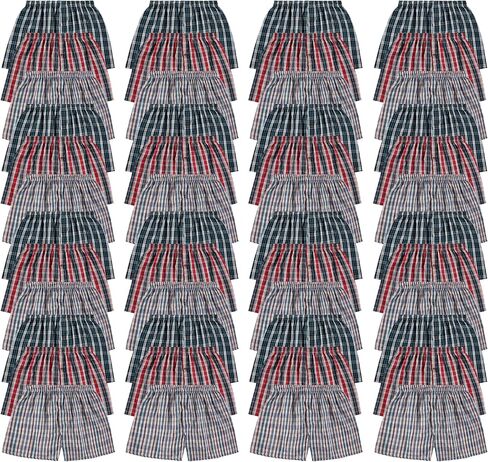 BILLIONHATS 48 Pack of Mens Boxer Briefs Wholesale, Colorful Cotton Mens Underwear in Bulk, Donating For Homeless Shelters in Saudi Arabia