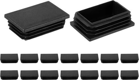 UXCELL 2 PCS RESTANGLE CAPS END CAPS 4 3/4 × 1 9/16 بوصة قابس ثقب بلاستيكي إدراج قبعة نهاية للأنابيب المعدنية بعد كرسي الأثاث الأثاث ، الأسود in Kuwait