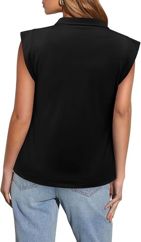 onlypuff Women's Polo Shirts Lapel Collar Short Sleeve Golf Blouse Summer Dressy Casual Tunic Tops in Saudi Arabia