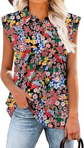 onlypuff Women's Polo Shirts Lapel Collar Short Sleeve Golf Blouse Summer Dressy Casual Tunic Tops in Saudi Arabia