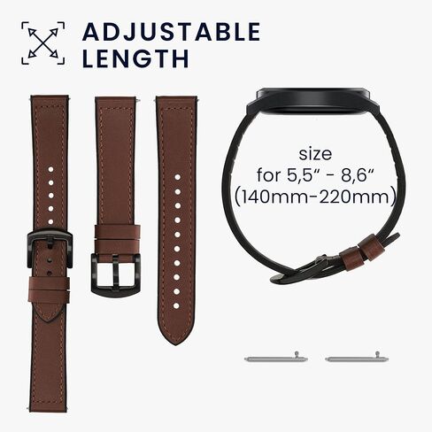 kwmobile Strap Compatible with Huami Amazfit GTR Mini Strap - Silicone and Leather Sport Wristband - Brown in Saudi Arabia