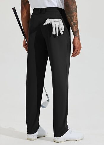 Willit Mens Golf Pants Stretch Dress Pants Slim Fit Quick Dry Casual Work Pants with Pockets 30"/32" in Saudi Arabia