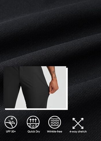 Willit Mens Golf Pants Stretch Dress Pants Slim Fit Quick Dry Casual Work Pants with Pockets 30"/32" in Saudi Arabia