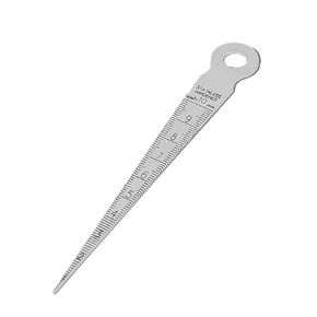 Stainless Steel High Precision Gap Tip Ruler Hole Ruler Taper Ruler 0 to 15mm Wedge Plug Ruler Used to Measure Cylindrical Holes Hole Gap Size Weld Measurement
