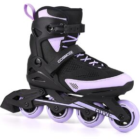 Inline Skate Women Men - COSMOID Move Professional Roller Skates Blades Adult Male Female, Indoor Outdoor and Fitness Black&Purple