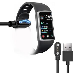 Compatible with FITVII FINO 2 Charger, Magnetic Replacement Charger Compatible for FITVII FINO 2 Fitness Tracker (Black, for FINO 2)