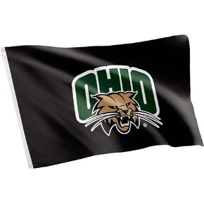 Desert Cactus Ohio University OU Flag - 3 x 5 Feet Bobcats Banner, Indoor/Outdoor Durable Fabric, 100% Polyester Design (Style 1)