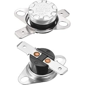 uxcell KSD301 Thermostat 80°C/176°F 10A Normally Closed N.C Adjust Snap Disc Temperature Switch for Microwave,Oven,Coffee Maker 5pcs in Saudi Arabia
