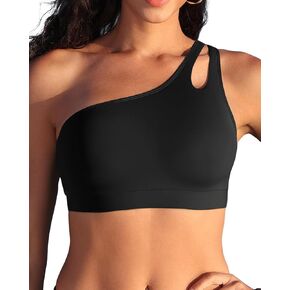 Women One Shoulder Bikini Top - Swim Tops Keyhole Swimsuit Top Crop Top Cut Out Bathing Suit Tops Only 2025