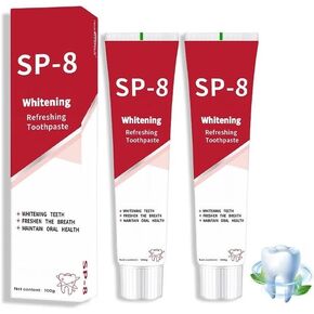 2Pcs Super SP-8 Probiotic Toothpaste, SP8 Ultra Whitening Toothpaste, Fresh Breath, Deep Cleaning Care