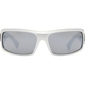 نظارات شمسية VonZipper Kickstand غير مستقطبة للرجال والنساء، كروم فضي مع مسند رمادي، عدسات بولي كربونات مقاومة للصدمات، نظارات شمسية مع حماية من الأشعة فوق البنفسجية وHEV 62 مم in Kuwait