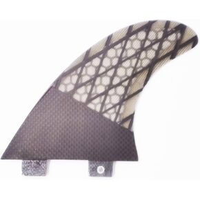 Lekezong Surfboard Thruster Fins Set,Fiberglass Honeycomb Carbon Fibre Smoked Grey,Reinforced G5 Surf Fin, 3 Fins Tri-fins for FCS Surf Boards, Surfing Longboard, Shortboard