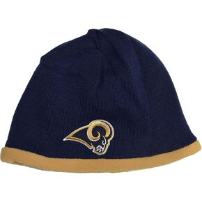 Reebok Reversible Team Logo Cuffless Beanie Hat - NFL Knit Skull Cap