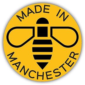 Zirni Made in Manchester Bee Sticker Decal Design