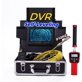 Sewer Camera witn Locator, SYANSPAN Sewer Camera 1200TVL Drain Camera 512Hz Transmitter 9" 1080P HD Monitor DVR with Self Leveling, Waterproof LED Lights for Plumbing Camera (20M/65ft)
