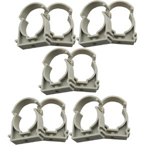 10PCS PPR Plastic U Shaped Tube 1 Inch Card with Cap Tube with Screw Tool Pipe Clamp for Fixing Wire Pipe Hose