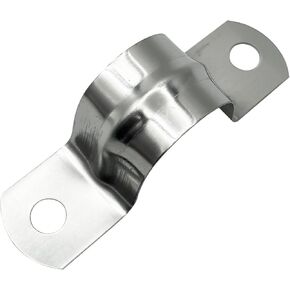 1/2 inches 50Pcs Rigid Pipe Two Hole stainless steel U-shaped pipe card Tension Clips 304 Stainless Steel Heavy Duty Pipe Fasten Holder-Secures Conduit Silver(20MM)