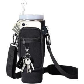 Carrier Bag for 40oz Stanley Cup Accessories with Phone Pocket, Neoprene Water Bottle Holder Pouch with Adjustable Strap Bollus with, Accessories Personalized for Women