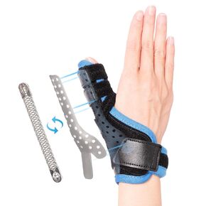 Trigger Thumb Splint, Thumb Spica Splint-Dequervains Tendonitis, CMC Joint Thumb Arthritis Brace, Thumb Stabilizer for Broken Thumb, Sprain, Ligament Tears, Fits Left & Right, S/M