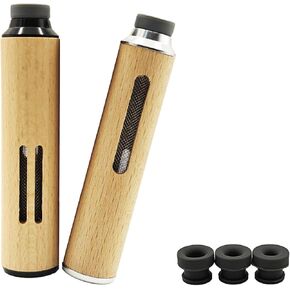 2pcs Handmade Wooden Mini Portable Ashtray,Outdoor Car Home Office Ashtray, with 5.2mm 6.8mm 7.8mm Cigarette Holders