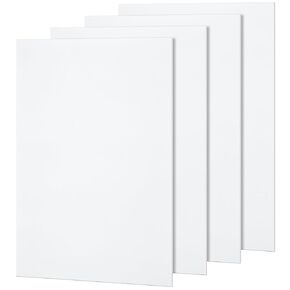4 Pieces 40" x 28" White Matte Rigid Vinyl Sheet 0.02 Inches Thickness PVC Sheet for DIY, Displays, Projects, Prints and Crafts